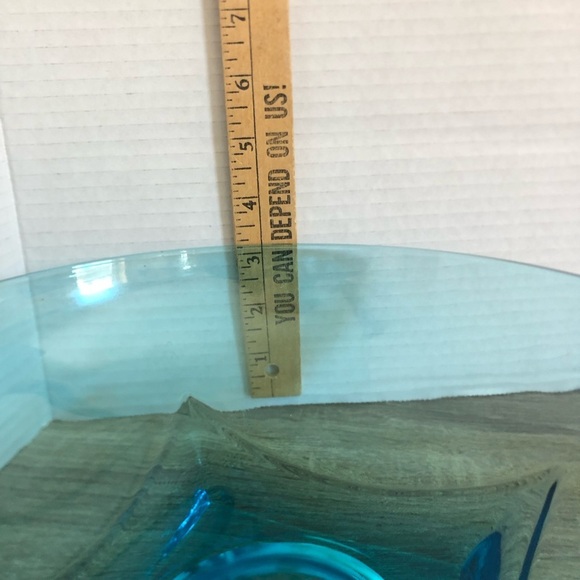 Vtg Hazel Atlas Colonial Capri Blue Serving Bowl - Picture 13 of 14